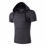 2017 New Men Tshirt Hooded Tees Hot Sale Summer Cool Design T-Shirt Homme Fitness Fashion Brand Clothing Male T Shirt Plus