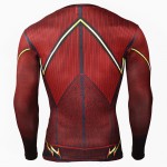 2017 New Men's Compression Shirt Crossfit T-shirt Men The Flash Print Fitness Long Sleeve Tops Workout Base Layer Brand Clothing