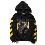 2017 New Men's Hoodies OFF WHITE Arrow Design Hip Hop Hoody Casual Sweatshirt Black/White Men Streetwear Clothing