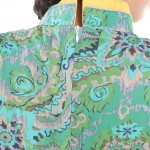 2017 New Vintage Cotton Linen Cheongsam Dress Sleeveless Stand Collar Frog Knot Color Blocks Short Boho Women Dresses Vestidos