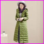 2017 New Winter Hooded Long Down Jacket Womens Ultra Light White Duck Down Jackets Brands parka Coats