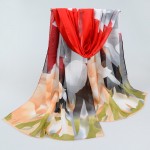 2017 New Women Chiffon Silk Scarfs Fashion Spring Square Scarves Print Shawl Summer Brand Shawls And Hijabs