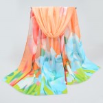 2017 New Women Chiffon Silk Scarfs Fashion Spring Square Scarves Print Shawl Summer Brand Shawls And Hijabs