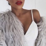 2017 New Women Faux Fur Coats Jackets Lady Casual Fur Outerwears Fashion Faux Fur Coats Long Sleeve Fake Fur Outerwears Coats 72
