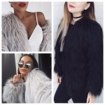 2017 New Women Faux Fur Coats Jackets Lady Casual Fur Outerwears Fashion Faux Fur Coats Long Sleeve Fake Fur Outerwears Coats 72