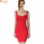 2017 New Women Sexy Spaghetti Strap Rayon HL Elastic Celebrity Bandage Dress Bodycon Mini Club Party Dresses Drop Ship HL8675