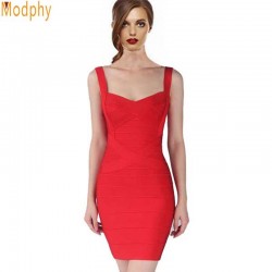 2017 New Women Sexy Spaghetti Strap Rayon HL Elastic Celebrity Bandage Dress Bodycon Mini Club Party Dresses Drop Ship HL8675