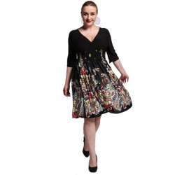 2017 New Women Summer Boho Dress Ladies Vestidos Largos Robe Femme Print Beach Dress Plus Size 6XL 7XL Bohemian Maxi Dresses