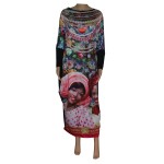 2017 New brand fashion design women dress africa clothing golden chain print dashiki dress maxi summer oversized femmes vestidos