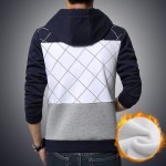 2017 New design atmosphere stitching Thickening Men Hoodies fashion badge decoration hoodies casual Slim hooded Sweatshirt M-5XL