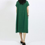 2017 New summer dress loose plus size Vintage Style Cotton Linen Fold women Dress Vestidos Robe