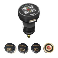 2017 Newest szdalos TP200 Wireless tpms Tire Pressure Monitor System tmps with cigarette charger External Sensor