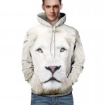2017 Novelty couples hoodies 3D print Lion sweatshirt casual pullover animal hoodie men women sweatshirts pullovers