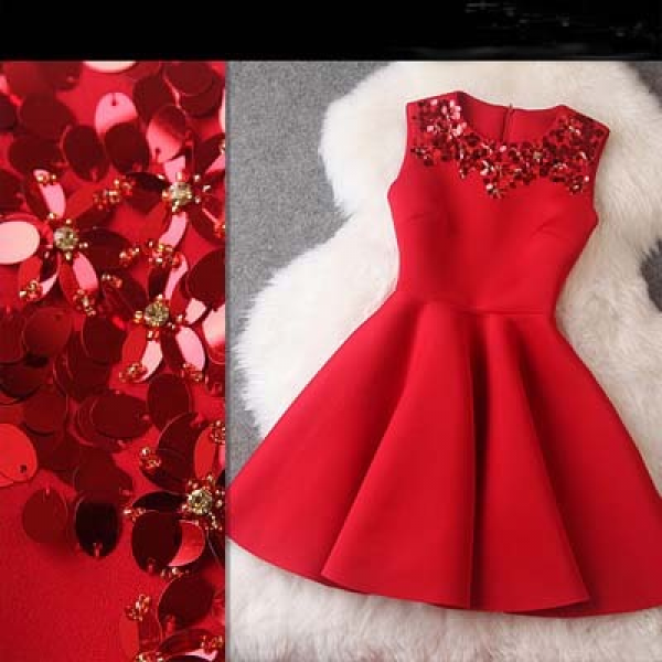 2017 Plus Size New Women dress Even Niang Smallmal Attire Will Take Space Cotton Vest Dresses Red Black Rose 6252