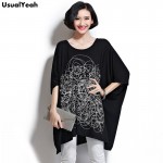 2017 Plus Size Women Clothing Summer Style T-shirts 5XL 6XL Short Batwing Sleeve Soft Cotton Loose Plus Size Tunic Shirts SY0019