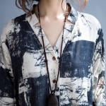 2017 Plus Size Women Dress Linen Long Cardigan Blouse Summer Vintage O-Neck Pattern Print Female Big Size Casual Elegant Dresses