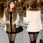 2017 Popular large raccoon fur collar Slim Leather grass Rex wool coat and long sections dignified atmosphere