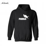 2017 Pumba Black Hooded mens hoodies and sweatshirts with Hoodies Men Brand in Mens Hoodies and Sweatshirts 3xl xxs