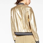 2017 Runway Brand Designer Sliver Gold Bomber Jacket Women Basic Coats Striped Casual Jackets Outwear Jaqueta Feminina