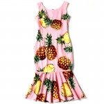 2017 Runway Designer Summer Dress Women's Sleeveless Vest fruit Pineapple Printed Ruffles Sheath Cute Mermaid Dress Bodycon