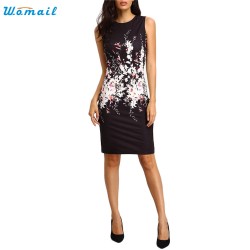 2017 Sexy Summer Women Sleeveless Bodycon Ladies Party Dress Amazing