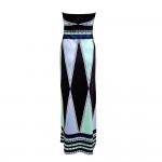 2017 Sexy Women Strapless Maxi Dress Floral Print Color Block Tube Dress Backless Split Slim Beach Long Dress Robe Longue Femme