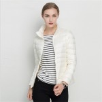 2017 Spring 19 Colors New 90% White Duck Down Coat Stand Collar Warm Slim Zipper Women Fashion Light Down Jacket S-3XL