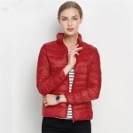 2017 Spring 19 Colors New 90% White Duck Down Coat Stand Collar Warm Slim Zipper Women Fashion Light Down Jacket S-3XL