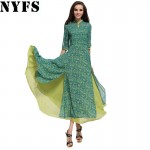 2017 Spring Autumn womens dresses Hot selling  chiffon dress Sweet  ladies dress Vestido Robe