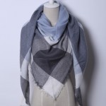 2017 Spring Fashion Brand Designer Cashmere Triangle Pink Scarf Women Shawl Cape Blanket Plaid Foulard Wholesale Drop shipping