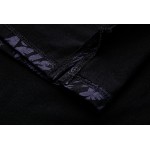 2017 Spring Mens Fashion T Shirts Black Flower Print Brand Clothing Man's Long Sleeve Slim T-Shirts Clothes Male Wear Tops Tees