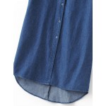 2017 Spring New Arrival Women High Quality Vintage Brand Denim Dress, Female Elegant Casual Jeans Dresses With Pockets
