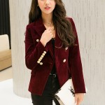 2017 Spring New Velvet Jacket Coat Women's Clothing OL Style Women Jacket Tops Retro Red/Black Basic Jacket Female Coat Fashion