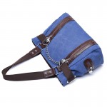 2017 Summer Canvas Bags Chains Women Handbags Fashion Double Zipper Women Shoulder Bags Large Capacity Patchwork LadiesTote Bag