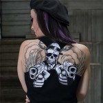 2017 Summer Cool Vest Women Fashion 3D Printed Skull Pattern Tank Top Sexy Top