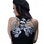 2017 Summer Cool Vest Women Fashion 3D Printed Skull Pattern Tank Top Sexy Top
