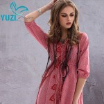 2017 Summer Dress Vintage Cotton Linen Women Dresses  V-Neck Flower Embroidery Swing Hem Maxi Dresses For Women A6517 vestidos