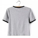 2017 Summer Fashion Harajuku Aliens T-Shirt Femme Mujer Tee Shirt Camisetas Tumblr Female Cotton Printing Stripe T-Shirt