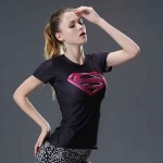 2017 Summer Fashion Women's Short sleeves T-Shirt 3D Print Superman Batman Series Slim Sweat quickly dry Women T-Shirt Plus Size