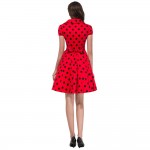 2017 Summer Style 50s Vintage Retro Rockabilly Dresses Swing Womens Casual Party Picnic polka dot Plus Size 60s clothing 6089