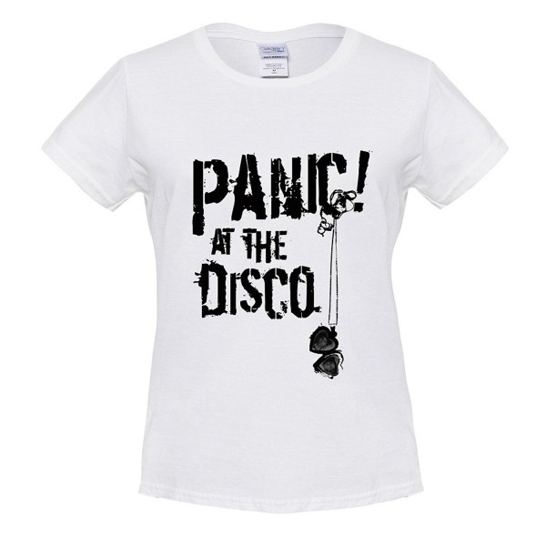 2017 Summer Style Women Short Sleeve Shirt Snap T-shirt Panic! At The Disco ladies Tee White XL Printing Round Neck