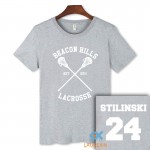 2017 Summer Teen Wolf T-shirt Stiles Stilinski 24 Tshirt BEACON HILLS LACROSSE Tops Tee Shirts TeenWolf Funny T Shirt Women Men