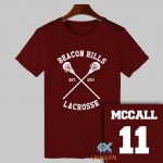 2017 Summer Teen Wolf T-shirt Stiles Stilinski 24 Tshirt BEACON HILLS LACROSSE Tops Tee Shirts TeenWolf Funny T Shirt Women Men