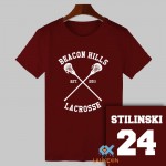 2017 Summer Teen Wolf T-shirt Stiles Stilinski 24 Tshirt BEACON HILLS LACROSSE Tops Tee Shirts TeenWolf Funny T Shirt Women Men