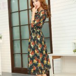 2017 Summer dress Sweet bohemian dress Fashion casual chiffon long  Dress Vestidos Robe