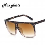 2017 Sun Glasses For Women Brand Designer Fashion Luxury Oversized Vintage Sunglasses Sqaure Sunglass Retro Female Flat eyewear