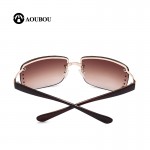 2017 Vintage Rimless Sunglasses Women Luxury Diamond Design White Square Frame Brand Sun Glasses For Women Whih Box 6102