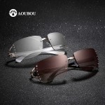 2017 Vintage Rimless Sunglasses Women Luxury Diamond Design White Square Frame Brand Sun Glasses For Women Whih Box 6102