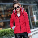 2017 Women Basic Down Top Jacket Plus Size Female Coat Slim Autumn Winter Parkas Collar Outerwear Long Sleeve Casual Jackets