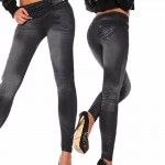 2017 Women New Fashion Classic Stretchy Slim Leggings Sexy imitation Jean Skinny Jeggings Skinny Pants Y8